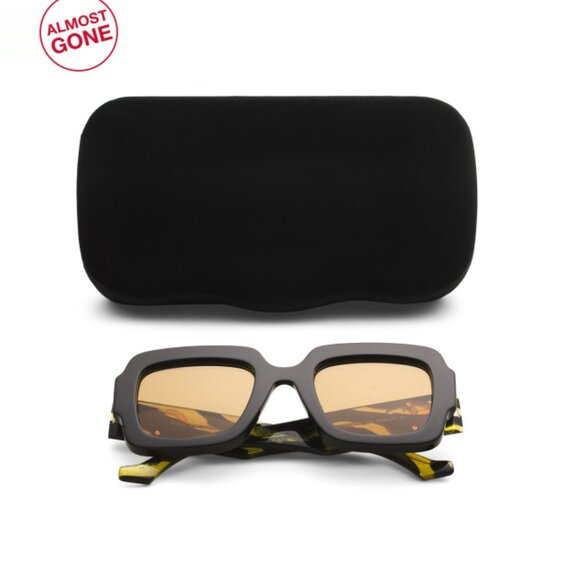 GUCCI Black/Yellow 50mm Square Sunglasses - Picture 1 of 2